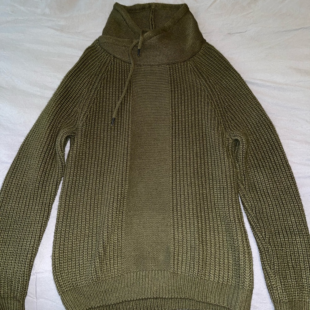 Mens Olive Green Bershka Sweater